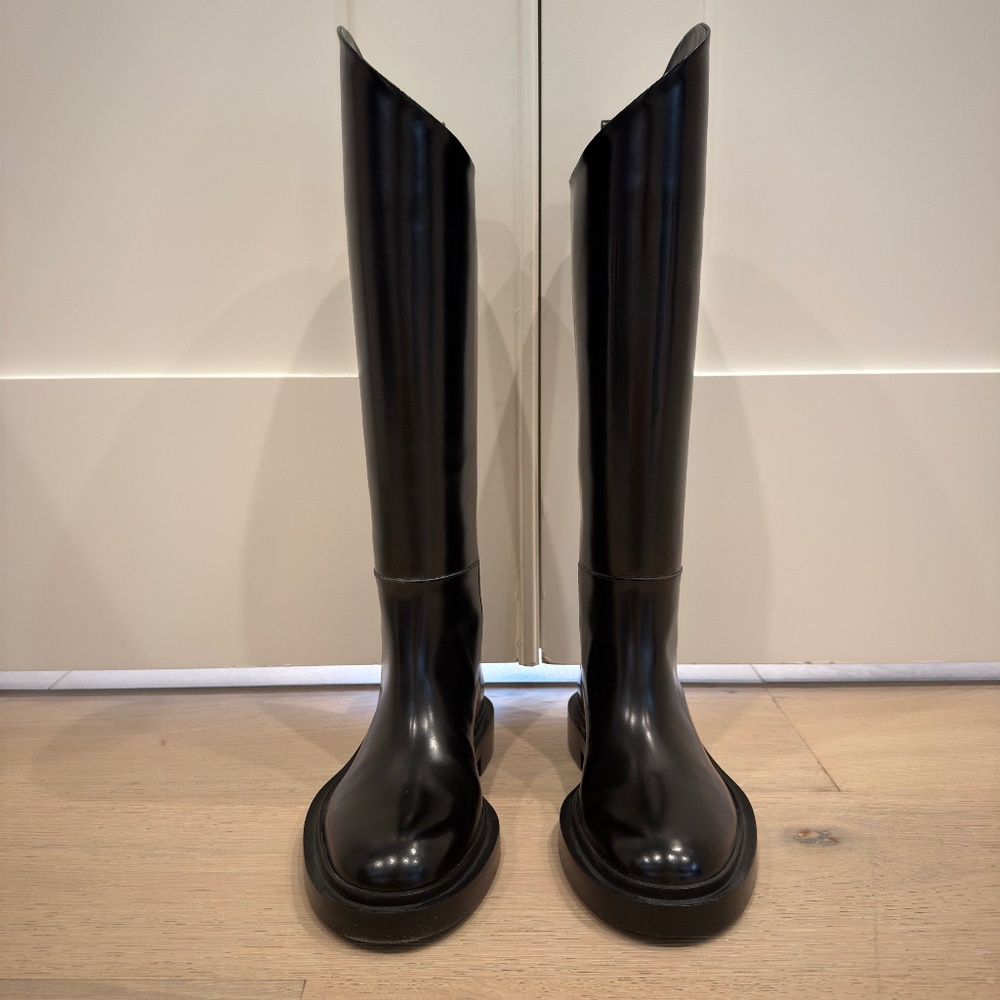 Jil Sander Asymmetric Riding Boots